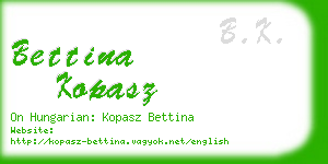 bettina kopasz business card